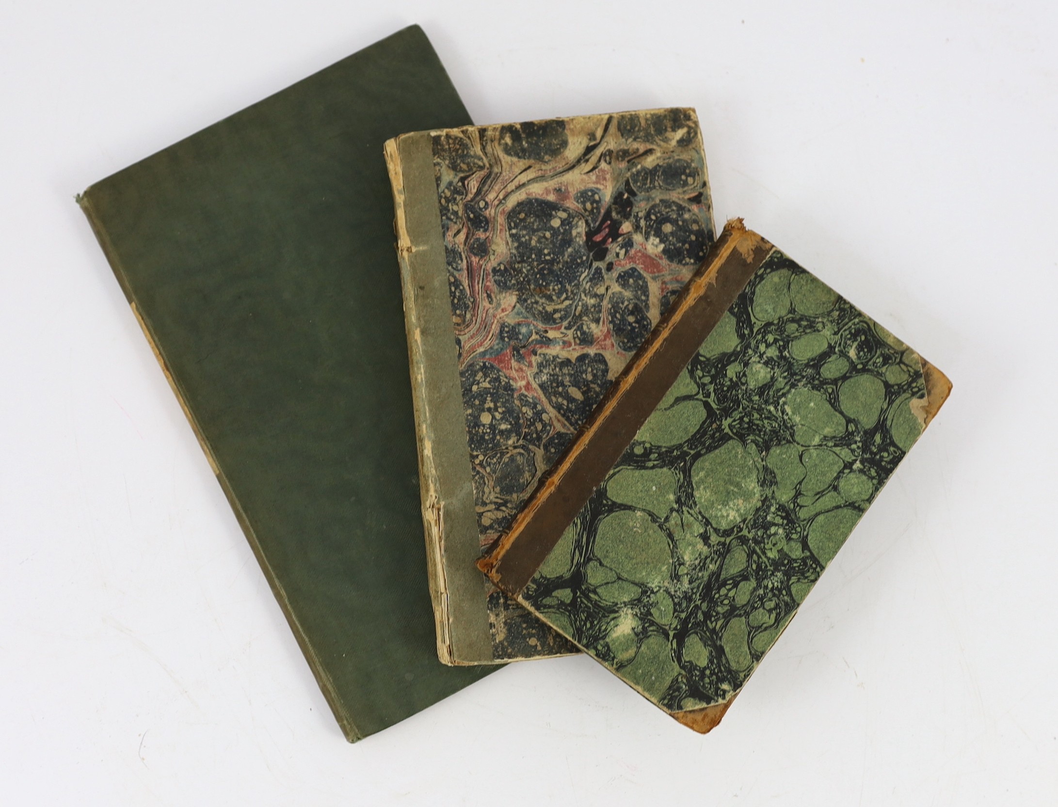 WORCS: (W.R.) A Concise History of Worcester ... and a Copy of the Charters of James I ... frontis. and 2 plans; original marbled boards and grey paper spine with label, uncut. Worcester, 1808; Another Copy - new edition